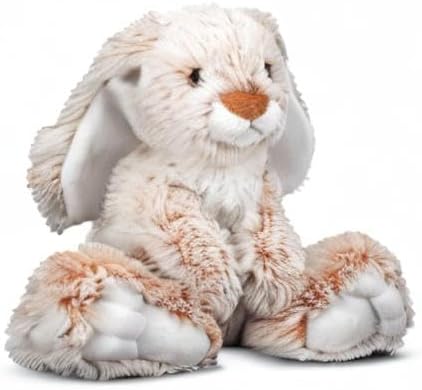 (Pack of 4)Burrow Bunny Stuffed Animal Plushie with Big Feet, Floppy Ears & Fluffy Tail, Adorable Pretend Play Toddler Toys for Girls & Boys 3+