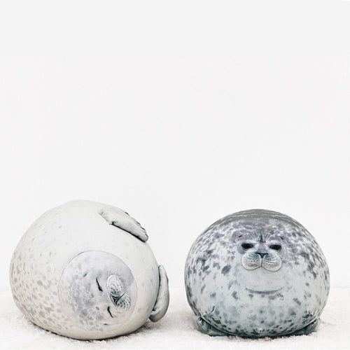 (Pack of 3) Chubby Blob Seal Pillow,Stuffed Cotton Plush Animal Toy Cute Ocean Small(13 in)