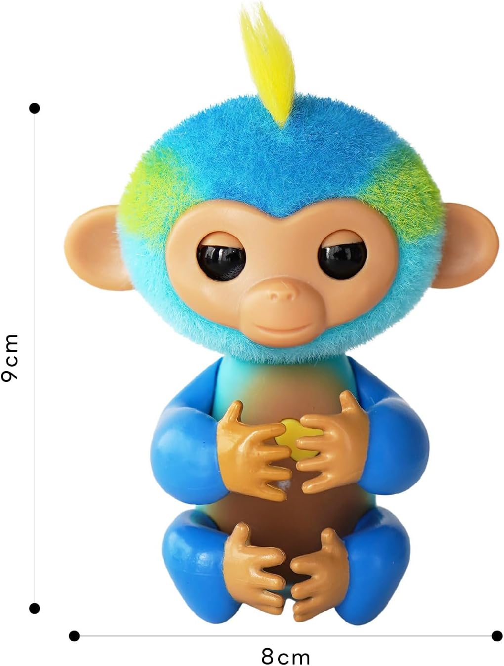 (Pack of 6) Interactive Baby Monkey Reacts to Touch – 70+ Sounds & Reactions – Leo (Blue)