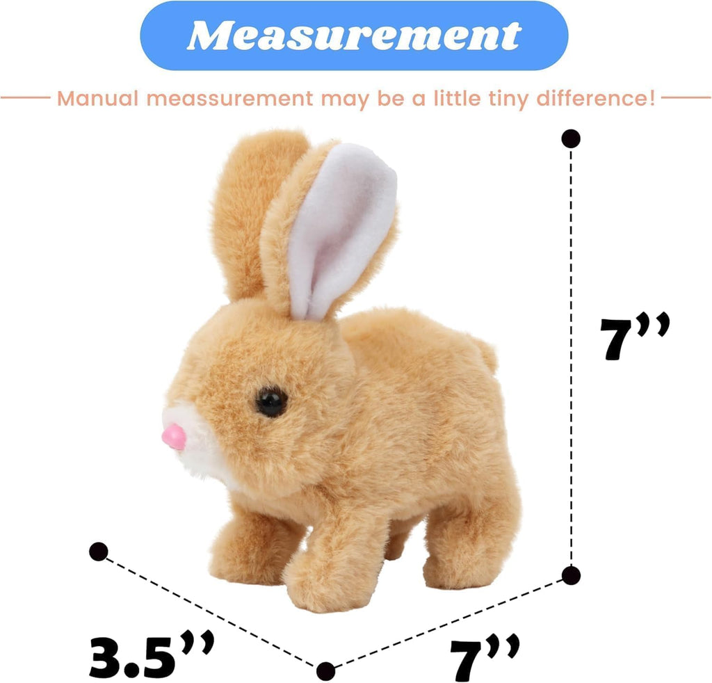 (Pack of 5) Easter Bunny Toy, Rabbit Interactive Hopping Electronic Pet Plush Bunny Toy with Sounds and Movements