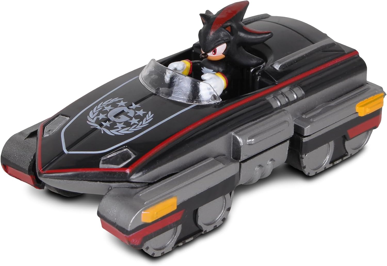 (Pack of 8) Sonic The Hedgehog All-Stars Racing Transformed Shadow Pull Back Racer; No Batteries Required; Pull Back, Let go, and Watch Shadow Race,Black