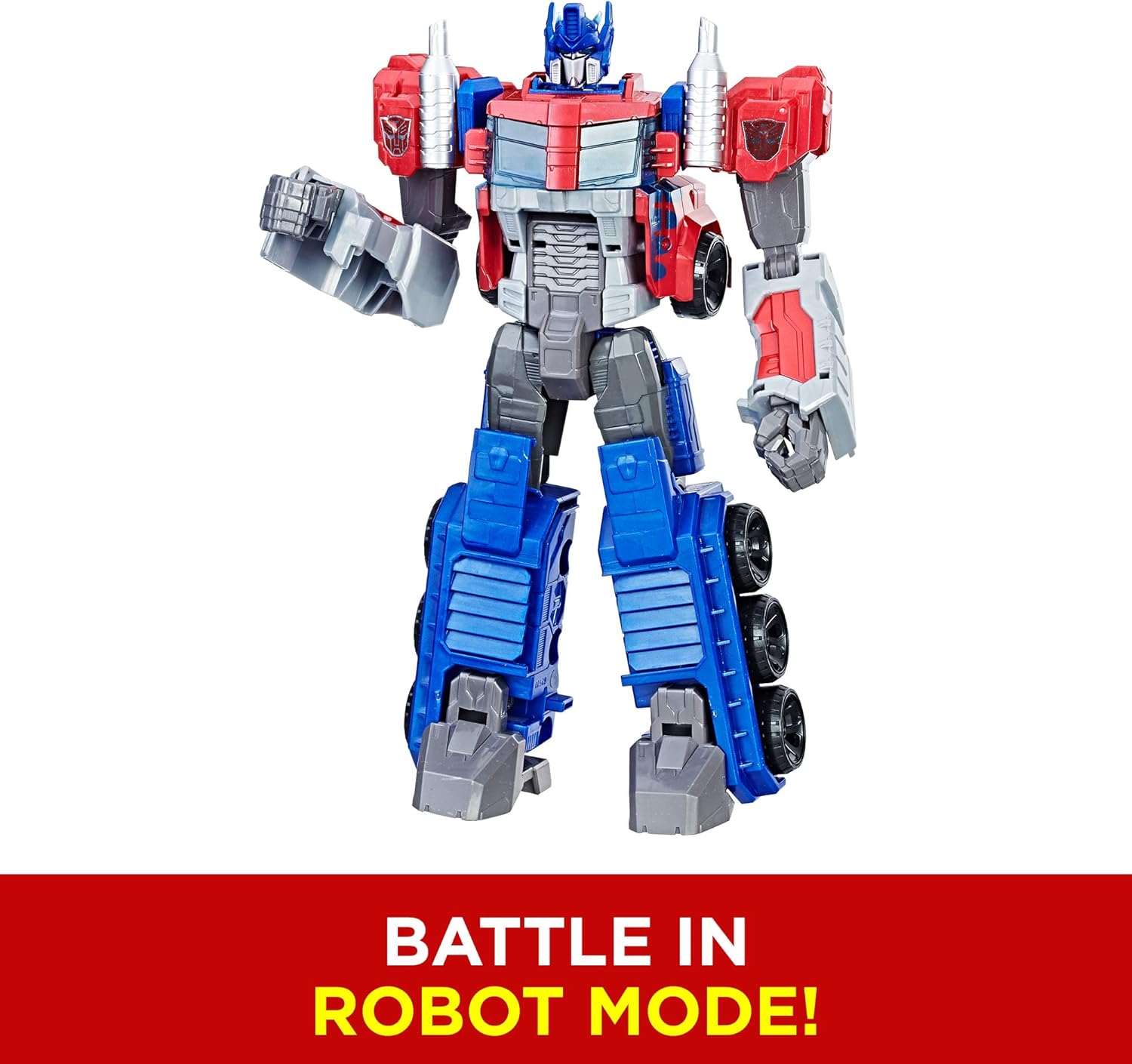 (Pack of 4) Heroic Optimus Prime Action Figure - Timeless Large-Scale Figure, Changes into Toy Truck - Toys for Kids 6 and Up, 11-inch