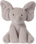 (Pack of 8) Baby Animated Flappy The Elephant Plush, Singing Stuffed Animal Baby Toy for Ages 0 and Up, Gray, 12"