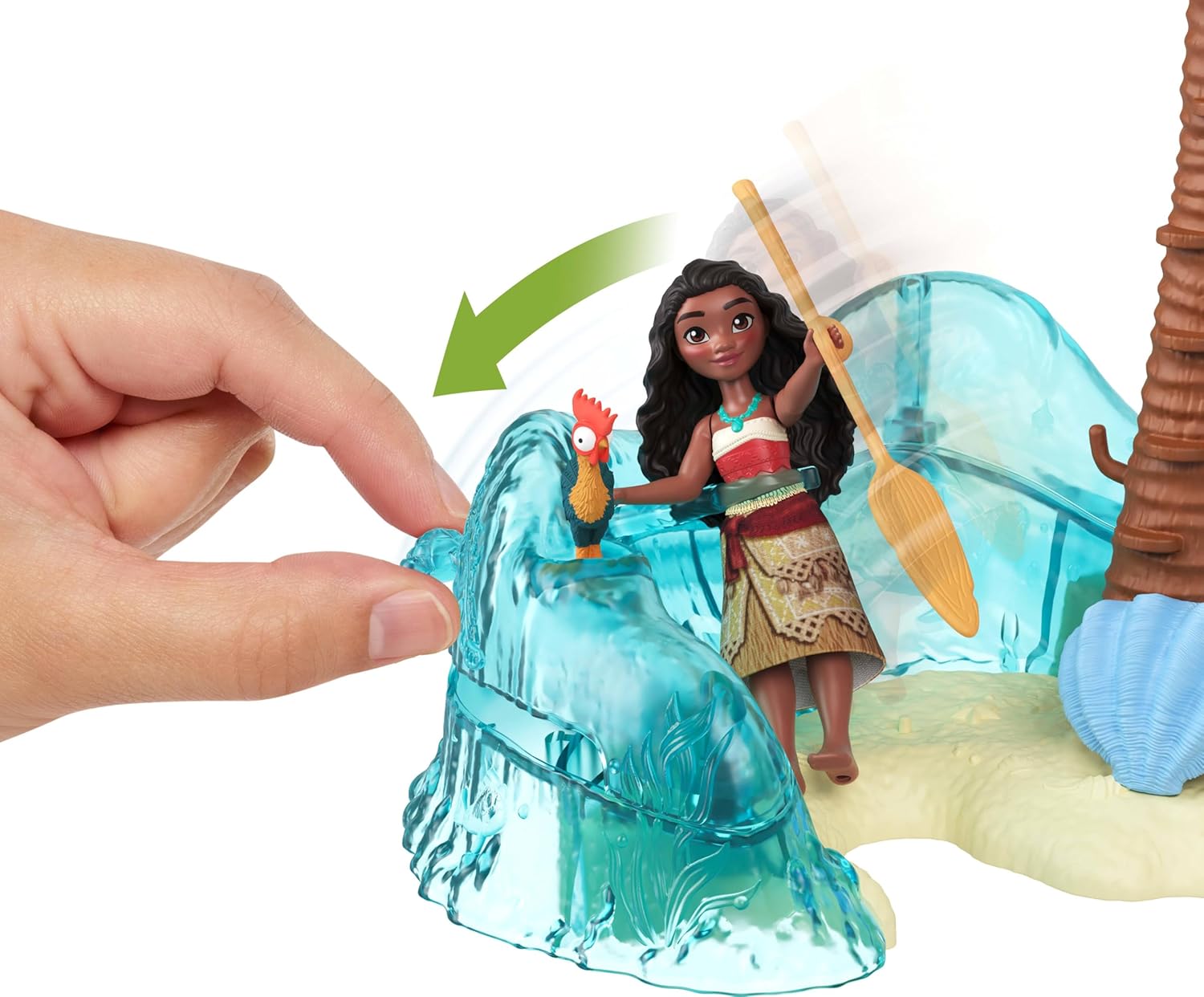 (Pack of 3)Moana’s Island Adventure Playset with Moana & Simea Small Dolls, 2 Character Friends, 5 Play Areas & 8 Accessories