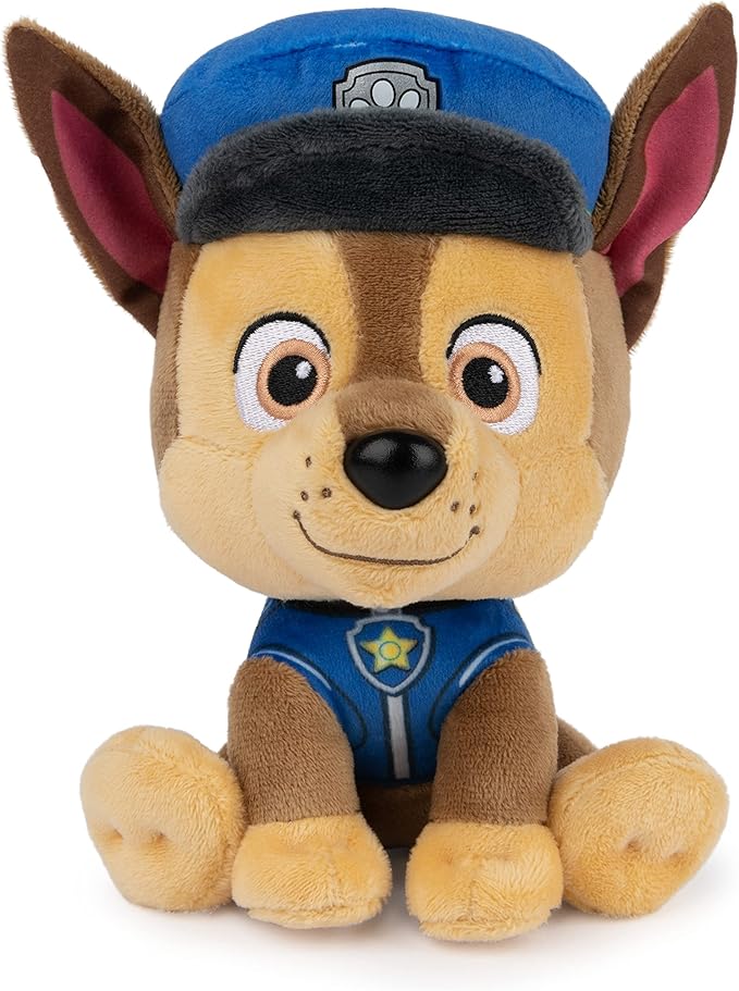 (Pack of 4)PAW Patrol Chase in Signature Police Officer Uniform Plush Toy, Stuffed Animal for Ages 1 and Up, 6"