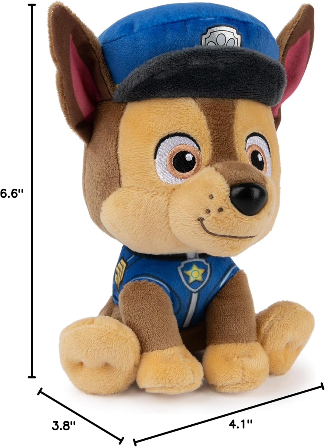 (Pack of 4)PAW Patrol Chase in Signature Police Officer Uniform Plush Toy, Stuffed Animal for Ages 1 and Up, 6"
